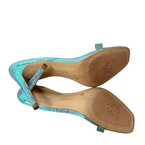 Vince Camuto Ashta Holographic Clear Wrapped Stiletto Mule High Heeled Sandal 10 - Picture 6 of 7